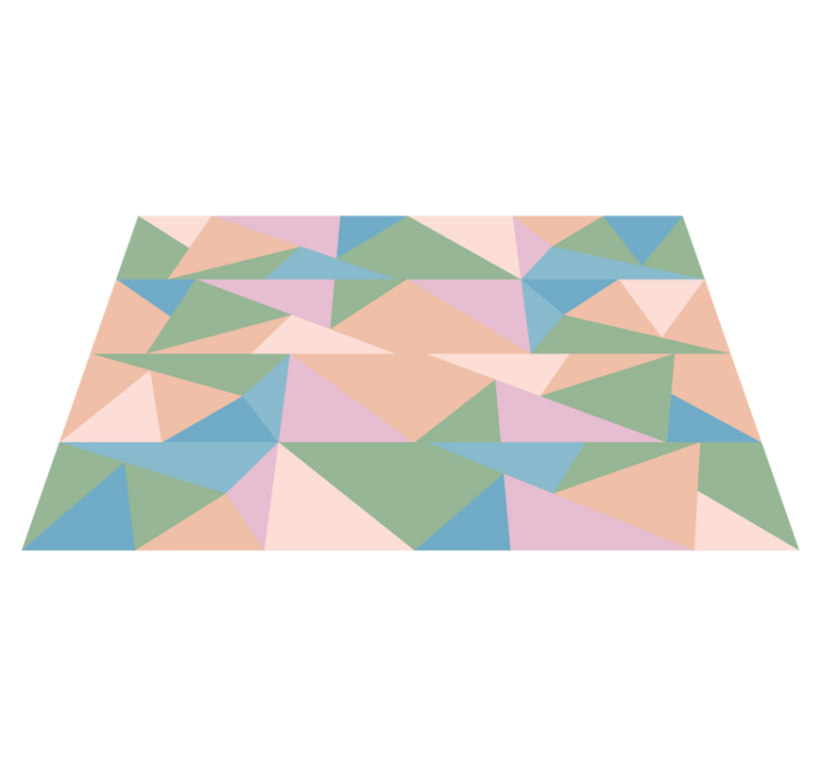 Pastell trekanter geometriske vinyl teppe - Tenstickers
