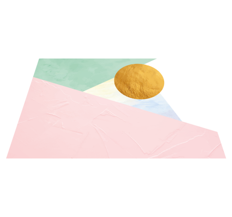 Geometriske pastellformer vinyl teppe geometrisk - Tenstickers