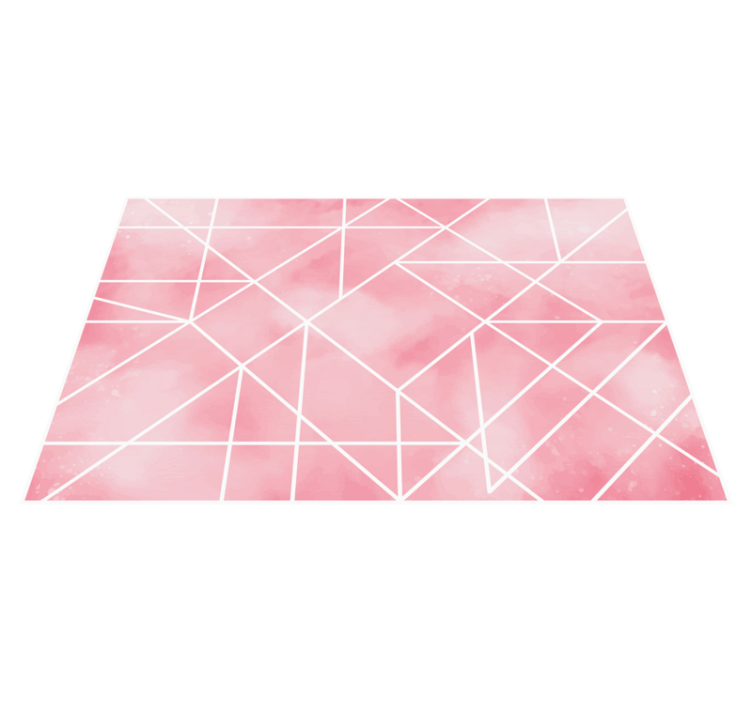 Geometrisk rosa mønster geometriske vinyl teppe - Tenstickers