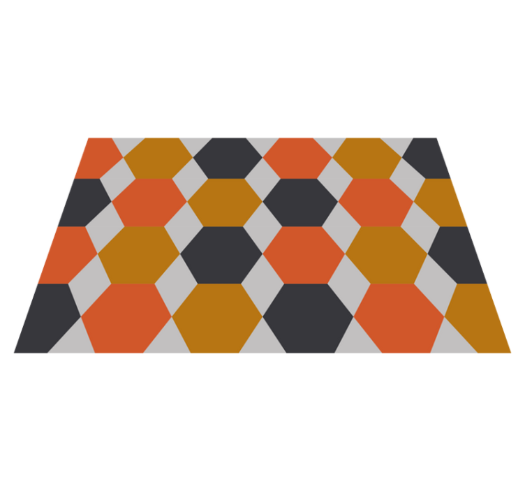 Sekskantet mønster geometriske vinyl teppe - Tenstickers