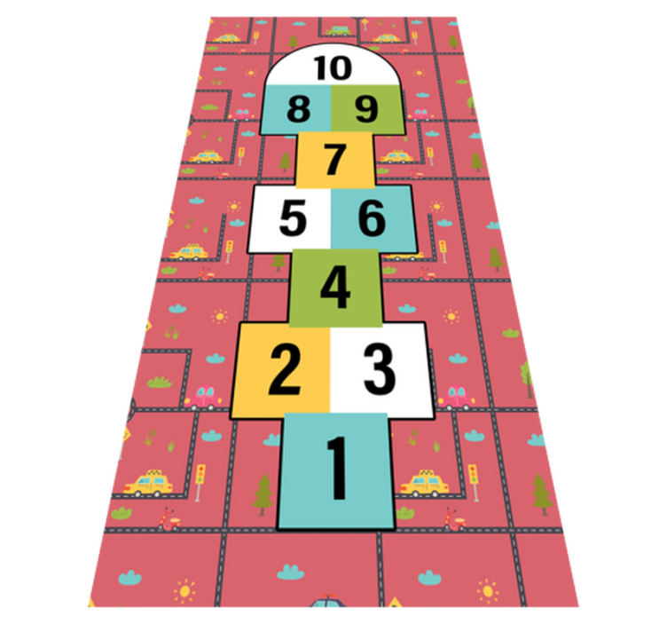 Hopscotch-spilletid spill vinylteppe - Tenstickers