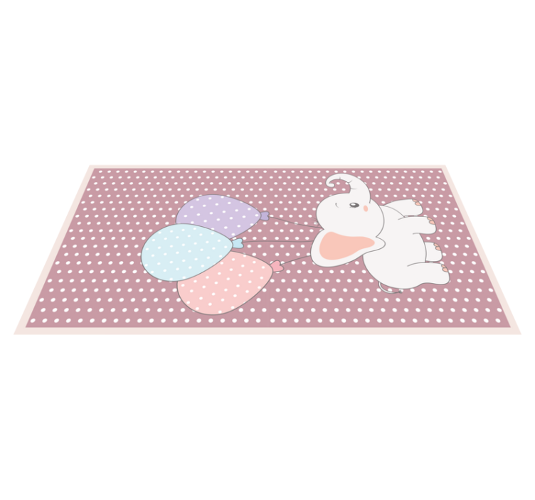 Elefantballonglek baby vinylteppe - Tenstickers