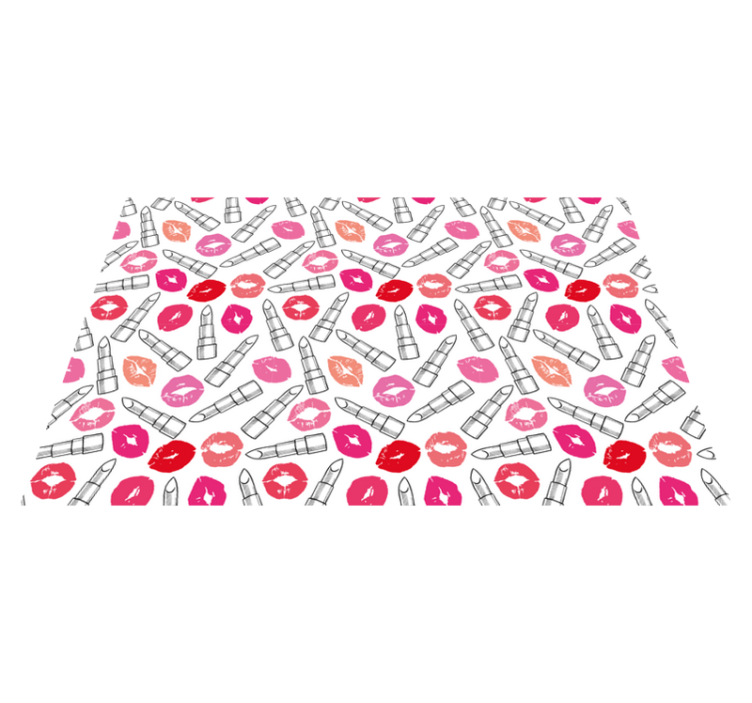 Leppestifter og lepper vinyl teppe ungdom - Tenstickers