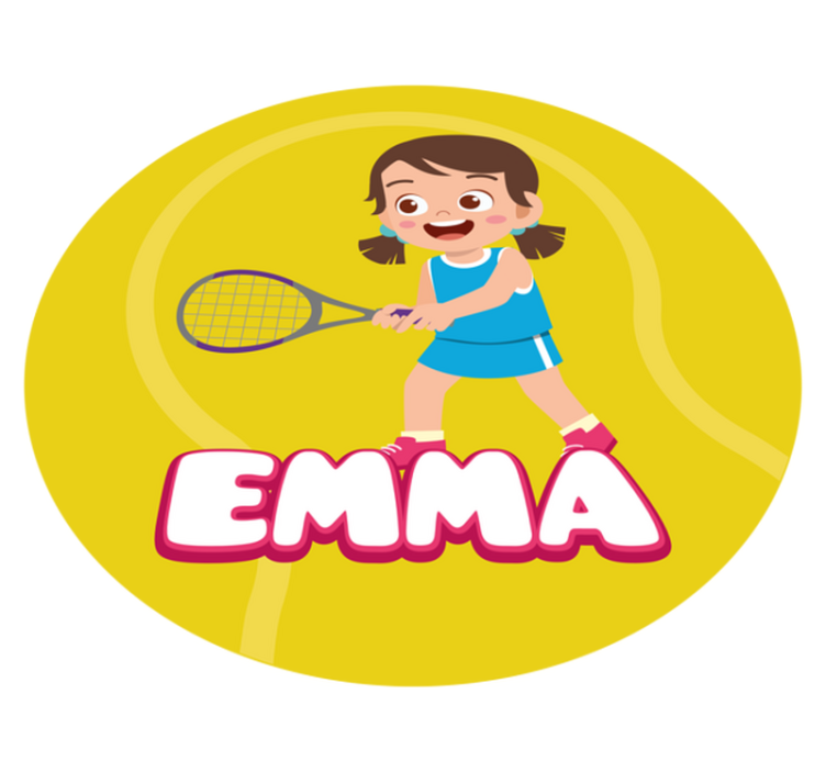 Personlig tennis vinyl teppe med navn - Tenstickers