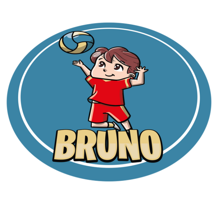 Tilpassbar sport vinyl teppe med navn - Tenstickers