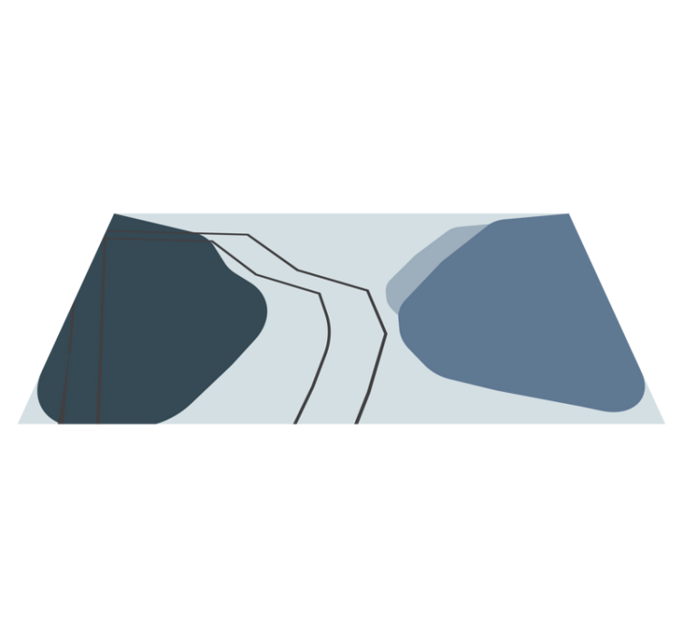 Abstrakte konturlinjer vinyl teppe geometrisk - Tenstickers