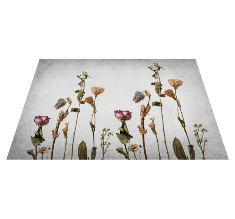 Botaniske bilder vinyl teppe blomster og planter - Tenstickers