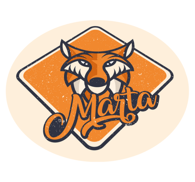 Tilpassbar smart rev vinyl teppe med navn - Tenstickers