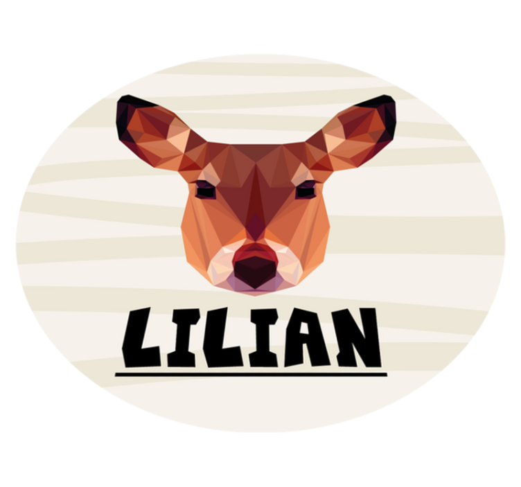 Tilpassbar hjort vinyl teppe med navn - Tenstickers