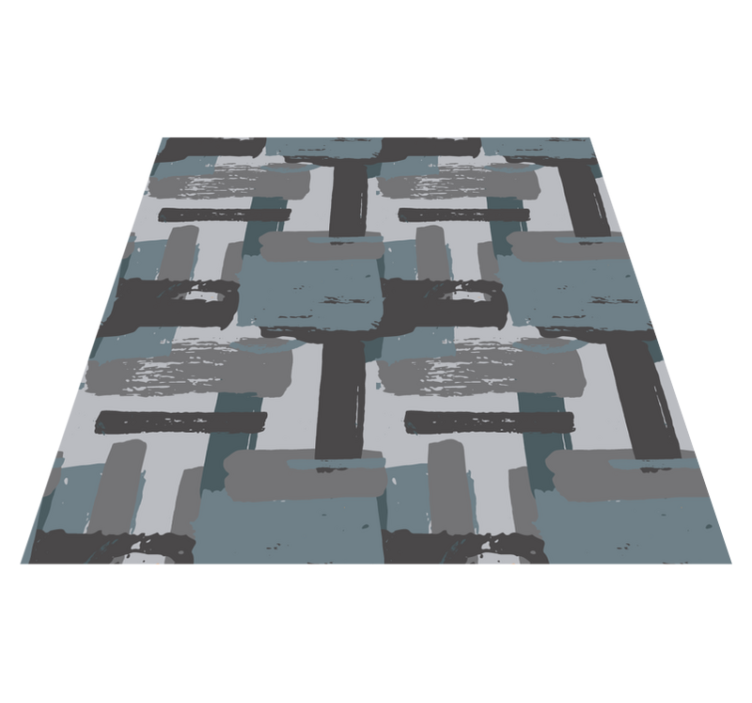 Lyse farger malte blokker vinyl teppe moderne - Tenstickers