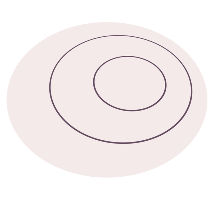 Minimalistisk sirkulær vinylteppe - Tenstickers