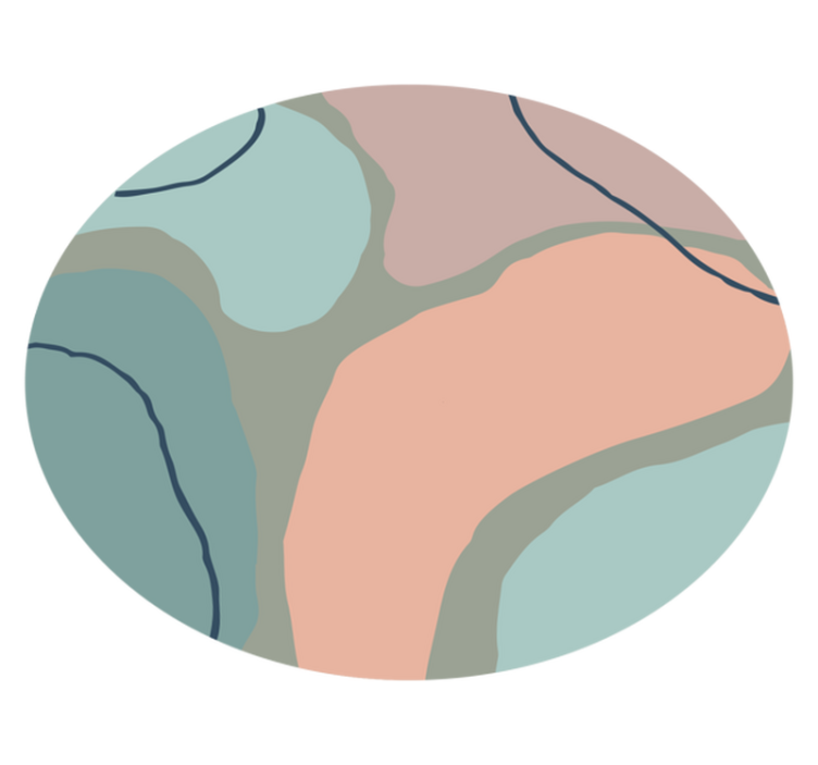 Abstrakte geometriske former minimalistiske vinylteppe - Tenstickers