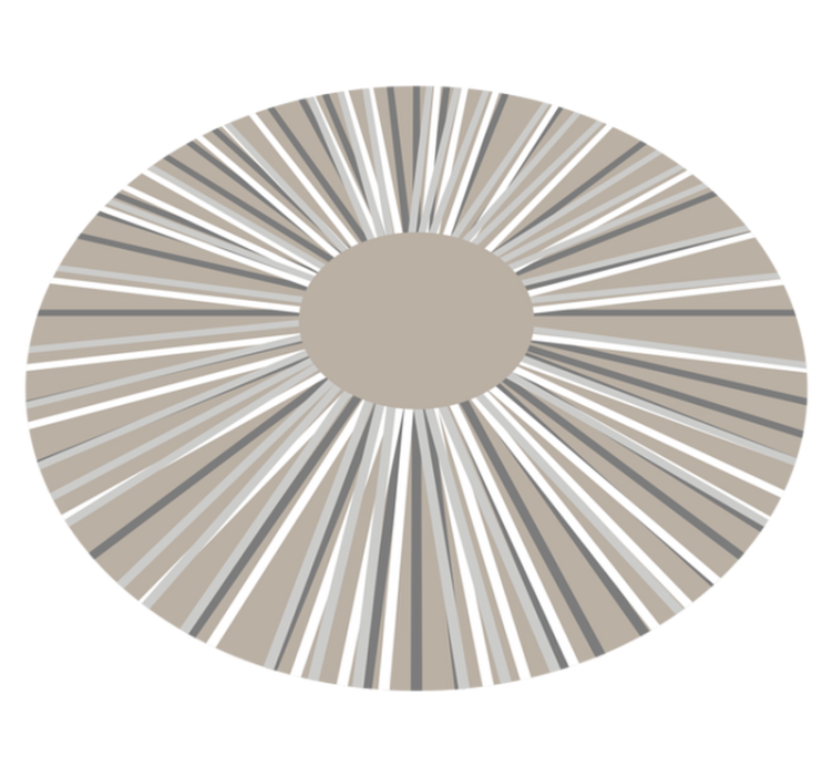 Geometrisk Burst runde mønster vinyl teppe - Tenstickers