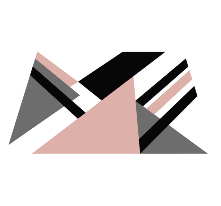 Vinkelkontrast vinyl teppe geometrisk - Tenstickers