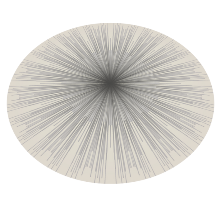 Geometrisk Burst rundt design minimalistiske vinylteppe - Tenstickers