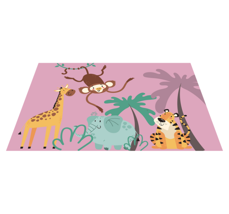 "boho" barnejungel Vinyl teppe flere barn - Tenstickers