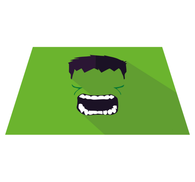 Grønn superhelt Vinyl teppe flere barn - Tenstickers