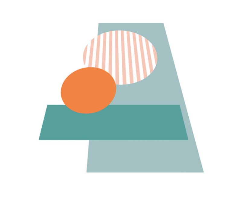 Solfylte geometriske sirkler vinyl teppe moderne - Tenstickers