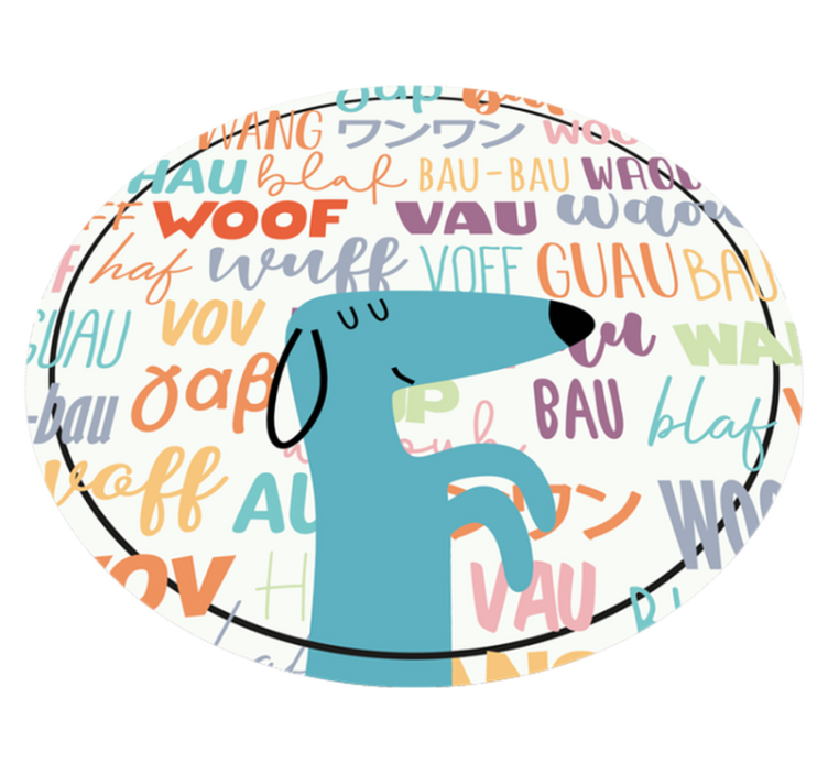 Hunden gjør dyr vinylteppe - Tenstickers