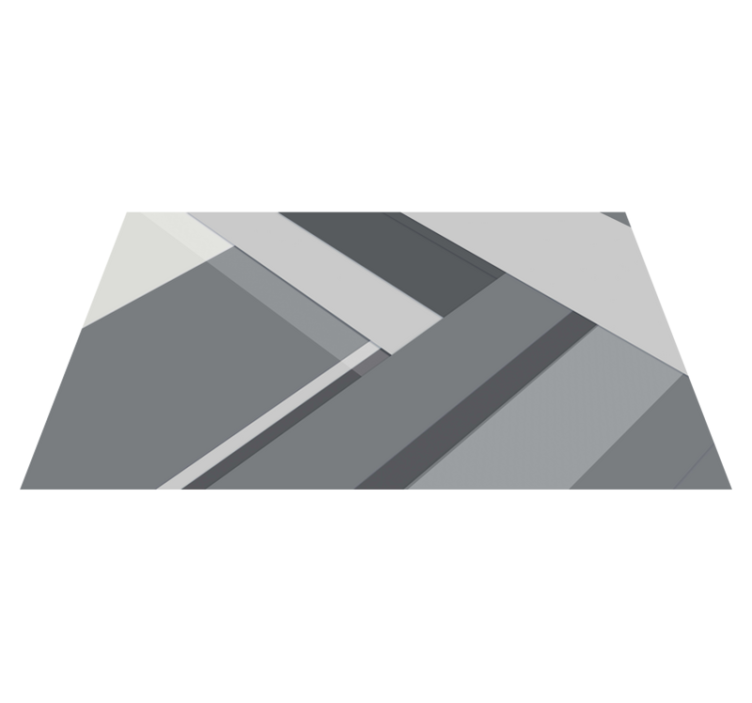 Geometrisk grå kontor vinylteppe - Tenstickers