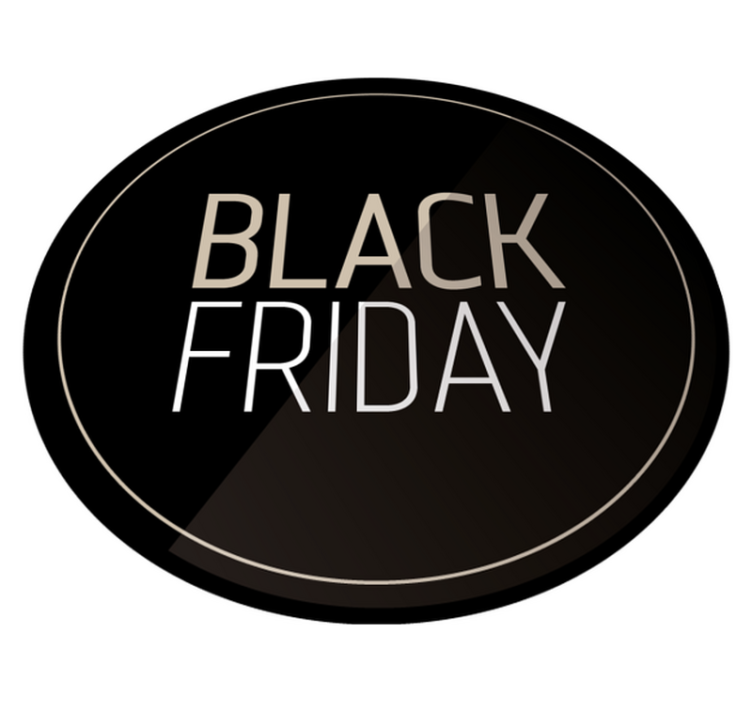 Runde Black Friday runde vinylteppe - Tenstickers