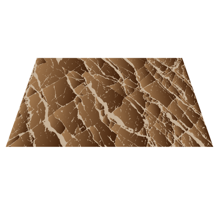Brun marmor effekt spiseroms vinylteppe - Tenstickers