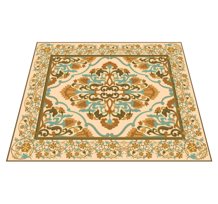 Mandala beige design spiseroms vinylteppe - Tenstickers