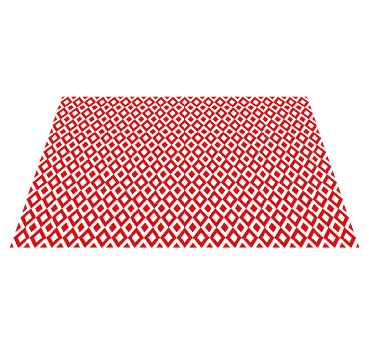 Diamantmotiv vinyl teppe rød - Tenstickers