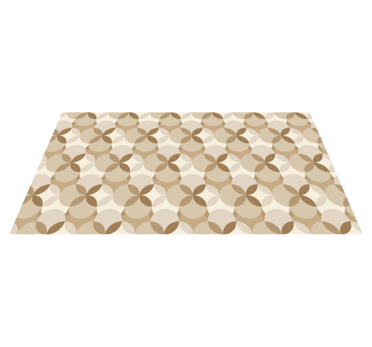 Sirkler vinyl teppe beige - Tenstickers