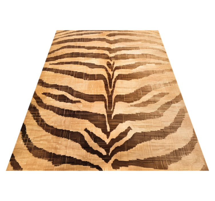 Tigerstriper vinyl teppe beige - Tenstickers