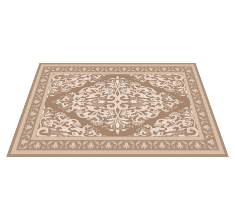 Orientalsk design vinyl teppe beige - Tenstickers