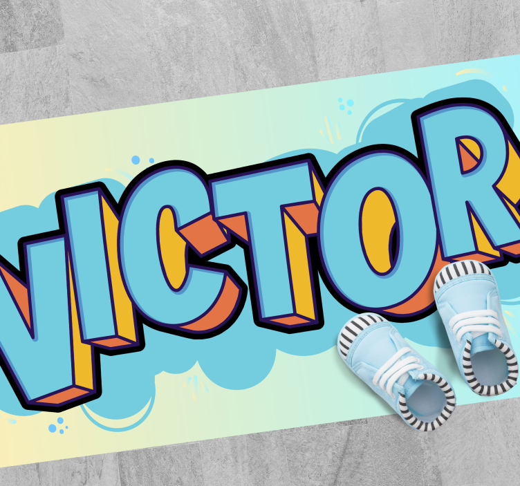 3d tilpasses navn vinylteppe - Tenstickers