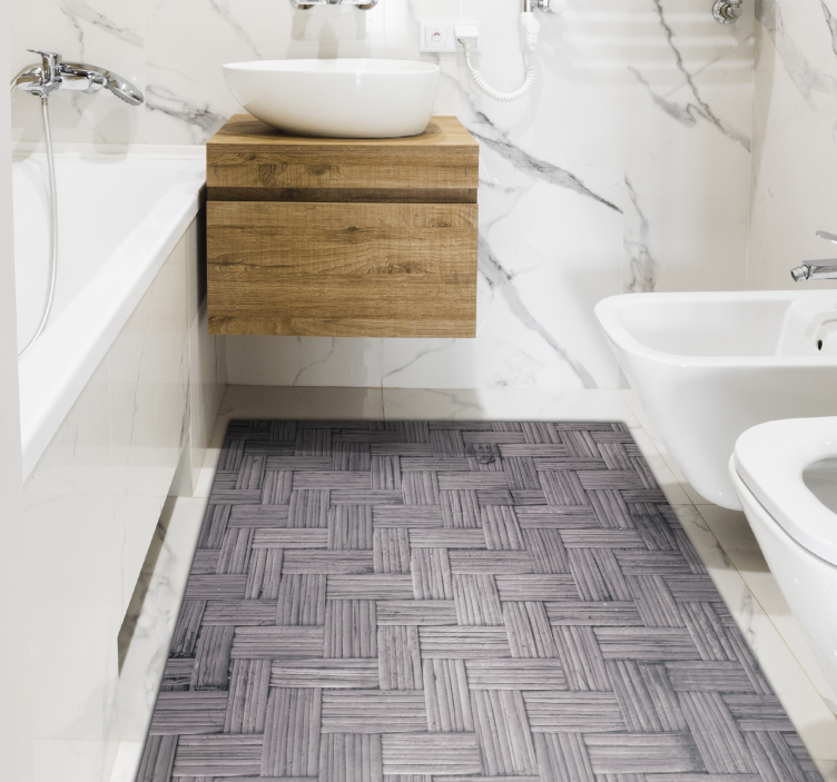 Vinylteppe mørkt bambus tekstur tregulv - Tenstickers