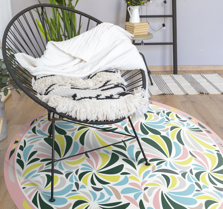 Fargerike blomstervirvler vinyl teppe baby - Tenstickers