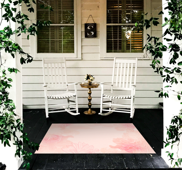 Floral ro vinyl teppe blomster og planter - Tenstickers