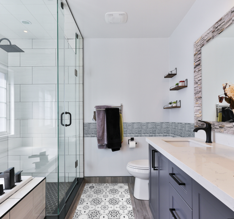 Grå pantone fliser vinyl teppe - Tenstickers