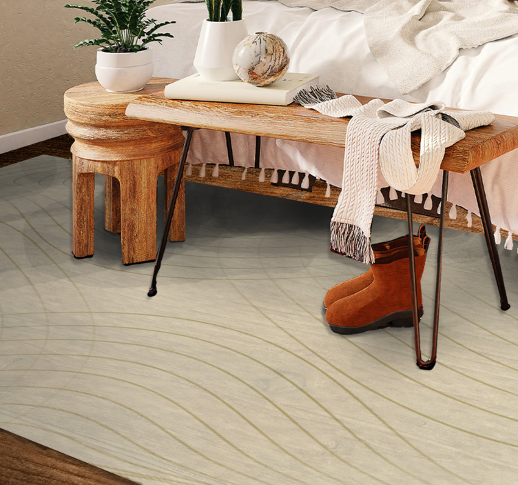 Flytende strekkunst vinyl teppe minimalistisk - Tenstickers