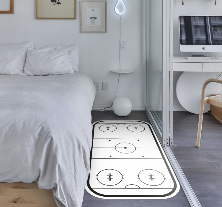 Ishockeybane vinyl teppe spill - Tenstickers