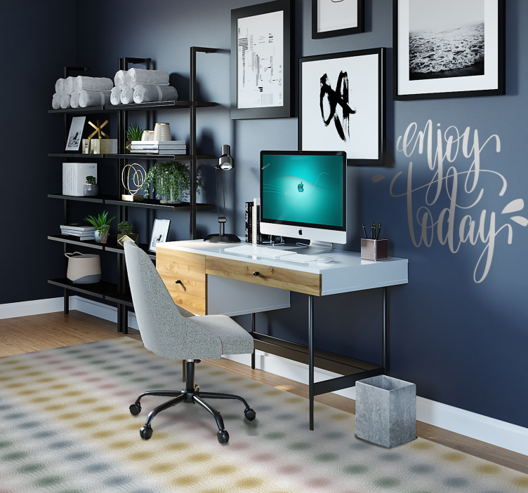 Myke pastelllinjer vinyl teppe stue - Tenstickers