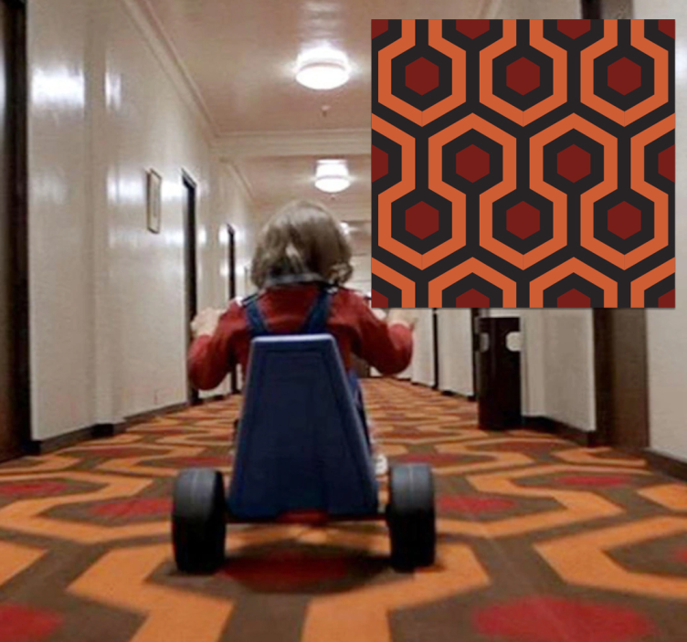 Skinnende gang geometriske vinyl teppe - Tenstickers