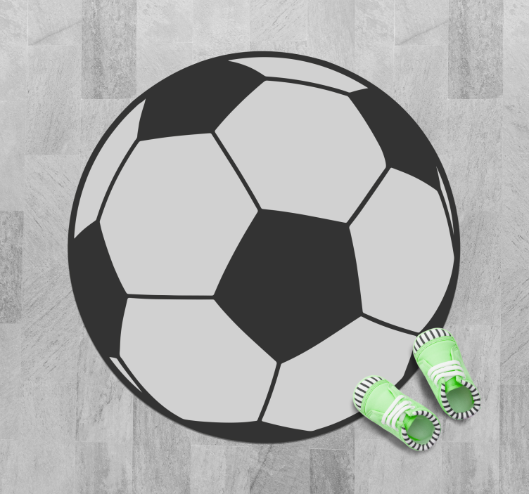 Fotball ball barn vinyl teppe - Tenstickers