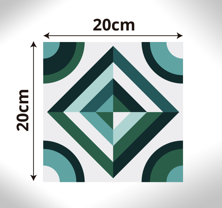 Retrofigurer mosaikkvinylteppe - Tenstickers