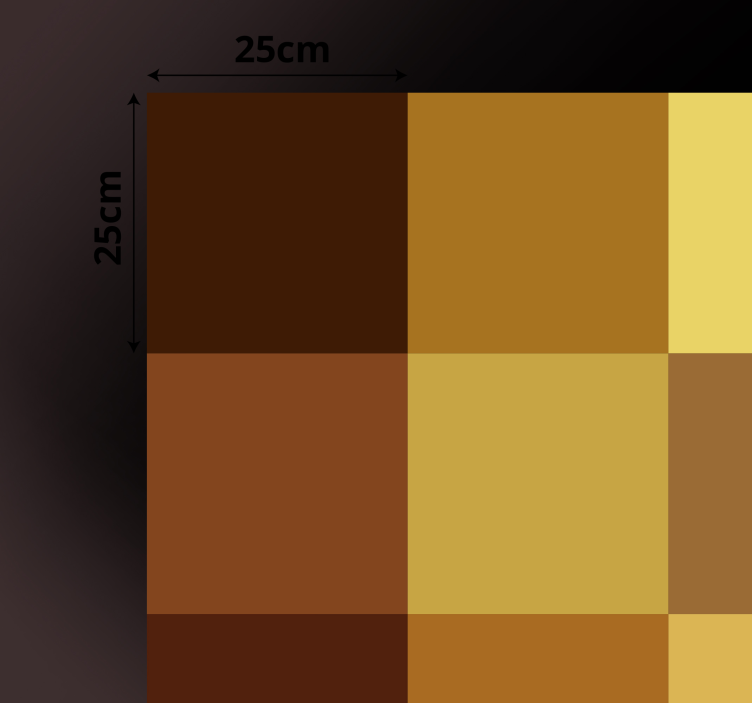 Blå skygge geometriske vinyl teppe - Tenstickers
