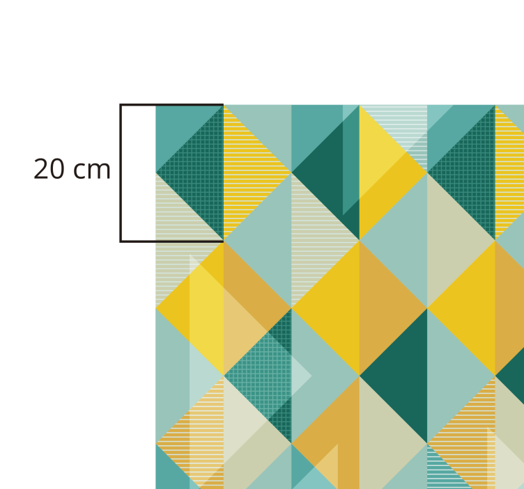 Historien om trekanter geometrisk vinylteppe - Tenstickers