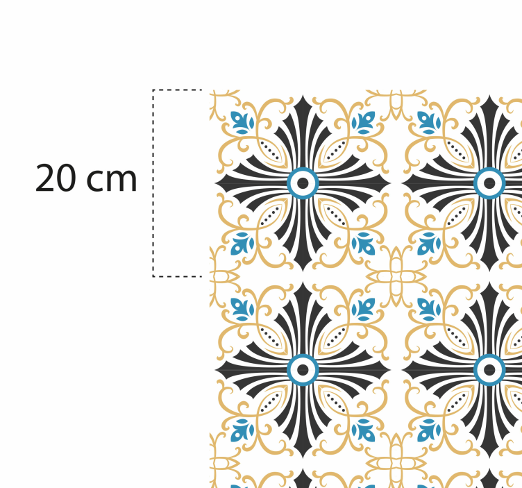 Vintage kryss spiral design vinyl teppe vintage - Tenstickers