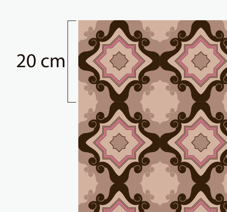 Fantastiske barokkfliser vintage vinylteppe - Tenstickers