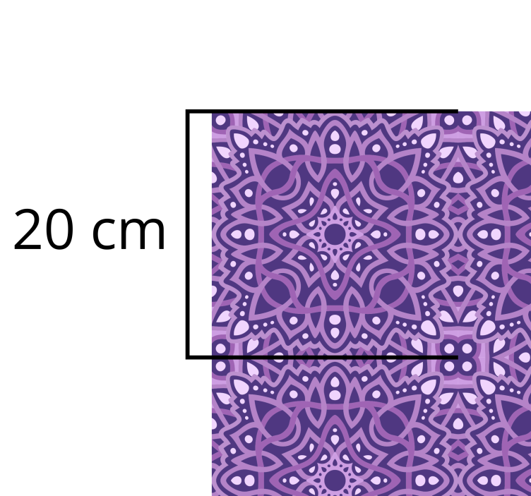 Mandala lilla fliser mandala vinylteppe - Tenstickers