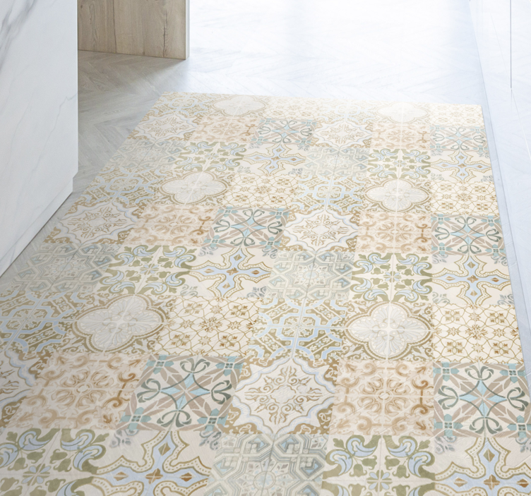 Gammel relikvie spansk stil fliseteppe - Tenstickers