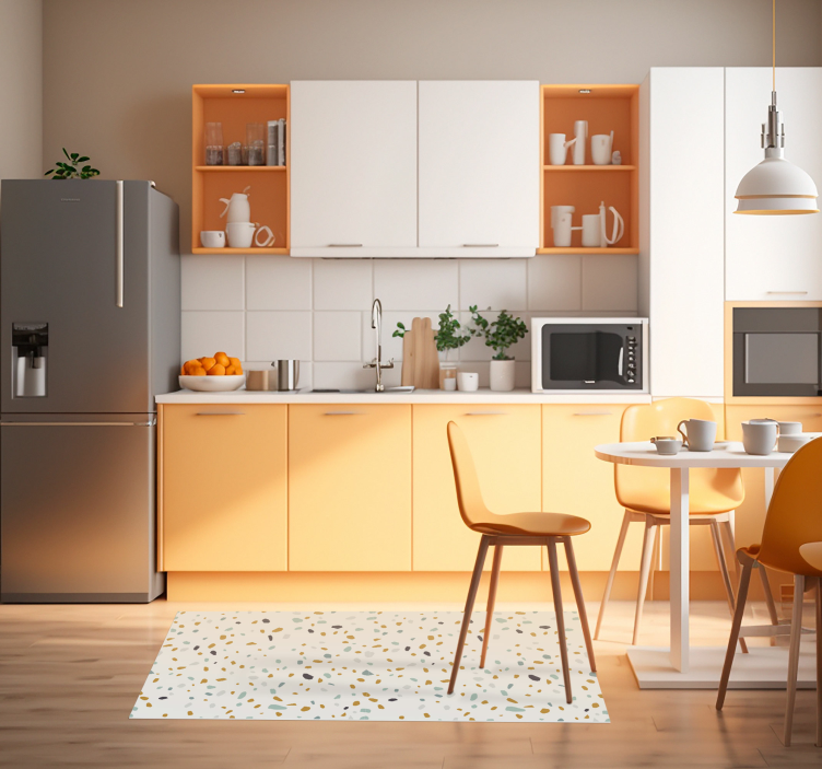 Nordisk terrazzo tekstur vinyl teppe - Tenstickers