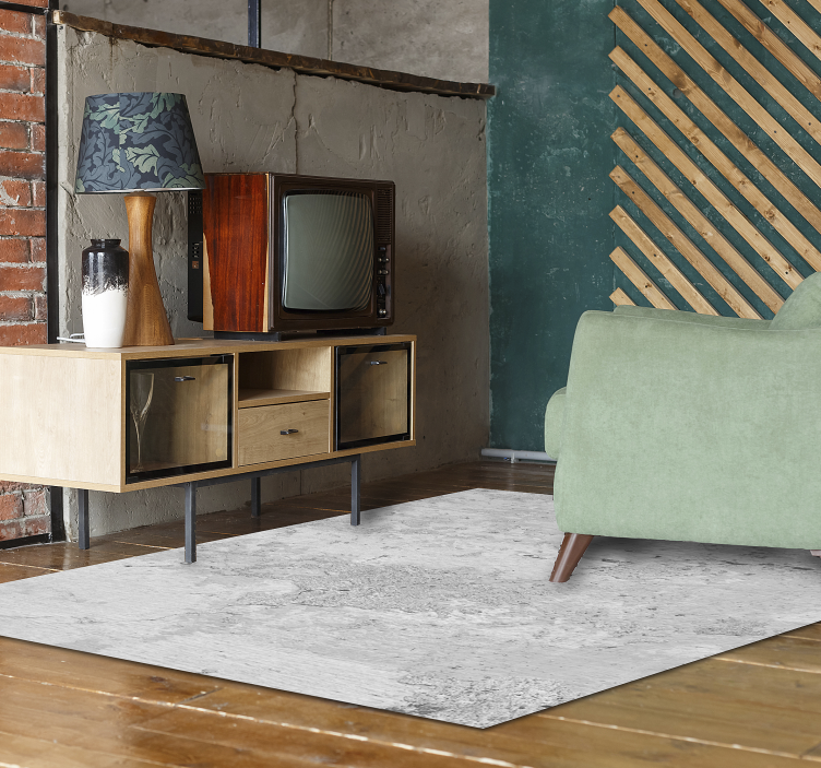 Fantastisk hvitt sementvinylteppe - Tenstickers